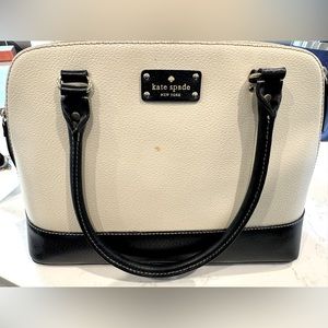 Cream & Black Kate Spade purse